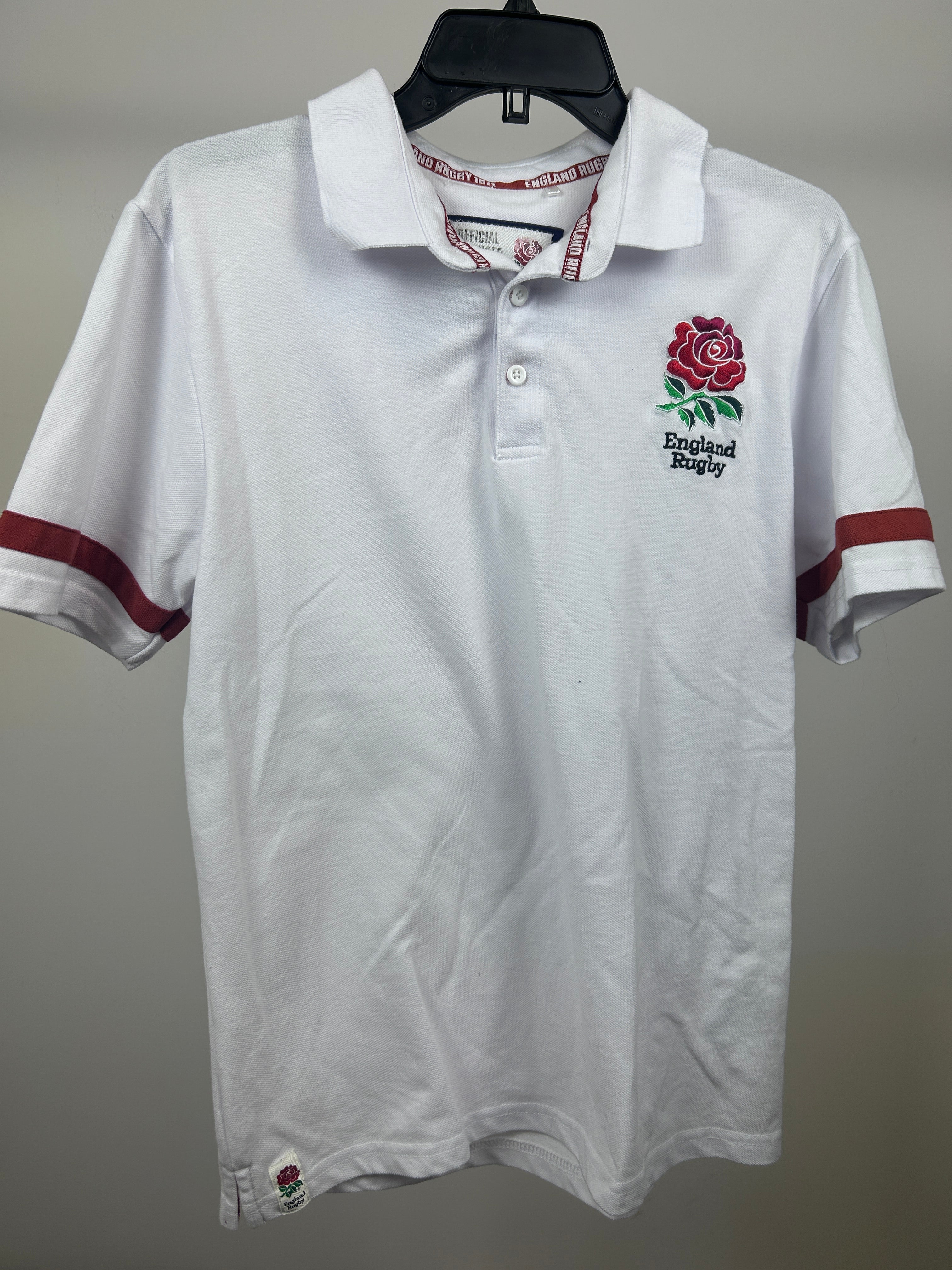 England rugby polo size medium white