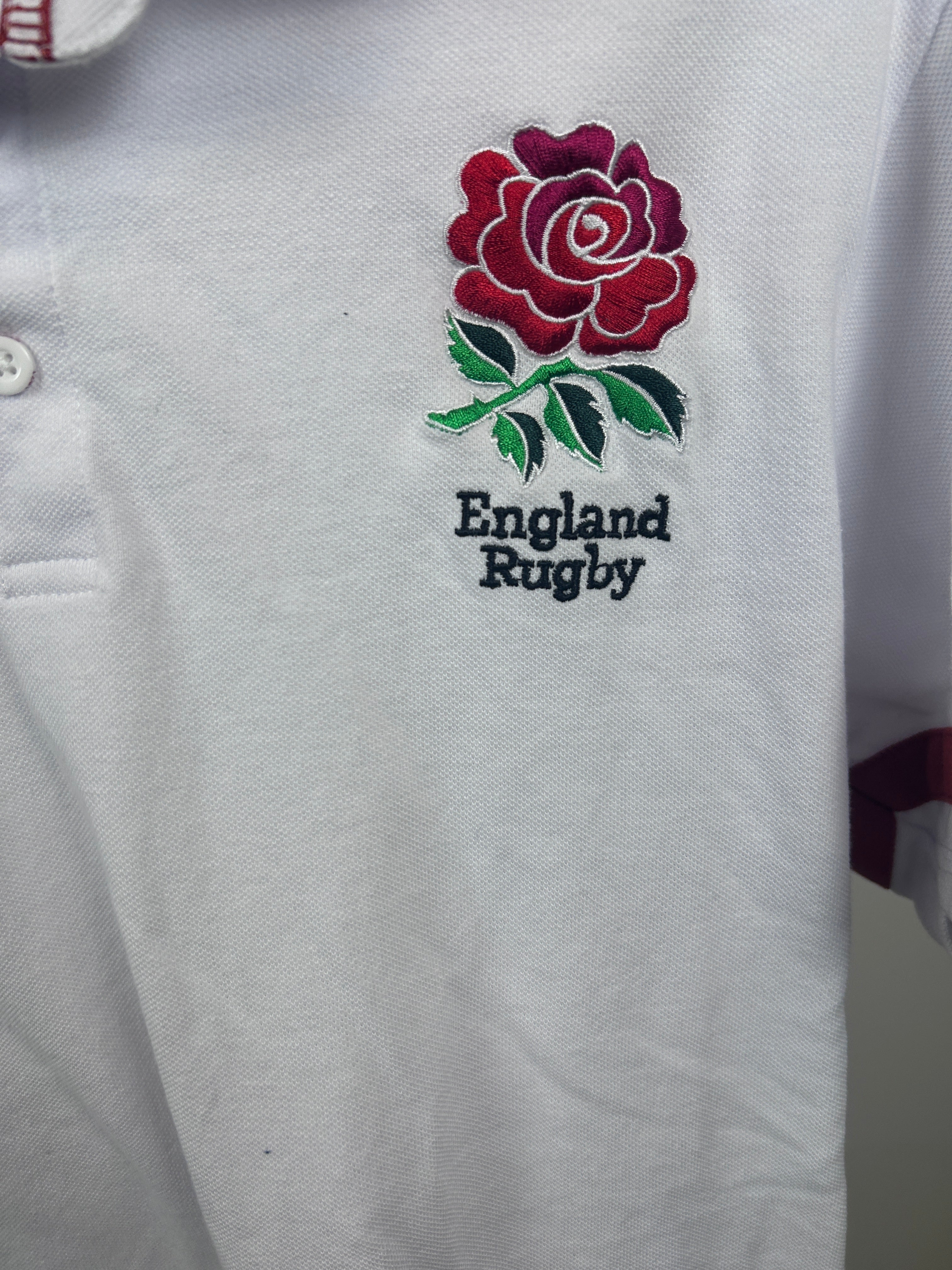 England rugby polo size medium white
