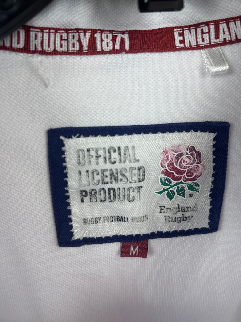 England rugby polo size medium white